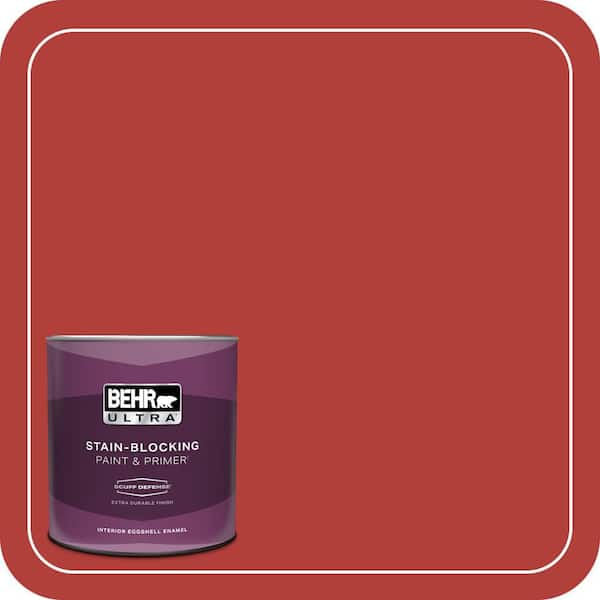 BEHR ULTRA 1 qt. #170B-7 Red Tomato Extra Durable Eggshell Enamel Interior Paint & Primer