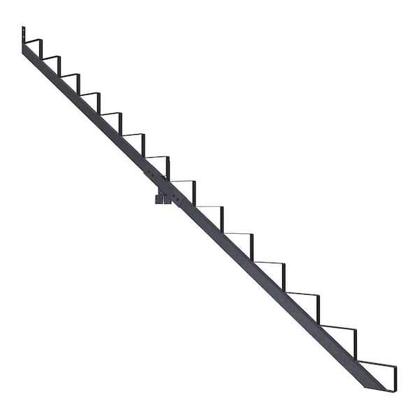 Peak Products 14-Step Steel Stair Riser (Stringer) and Connector Kit in Matte Black