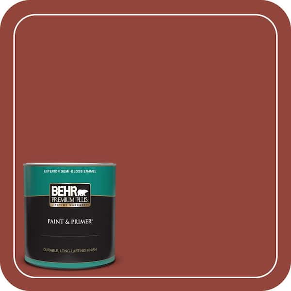 BEHR PREMIUM PLUS 1 qt. #PMD-21 Autumn Maple Semi-Gloss Enamel Exterior Paint & Primer