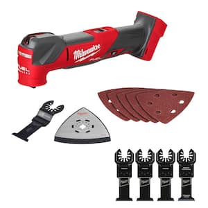 M18 FUEL 18V Lithium-Ion Cordless Brushless Oscillating Multi-Tool (Tool-Only) with 1-3/8 in. Blade Set (4-Piece)