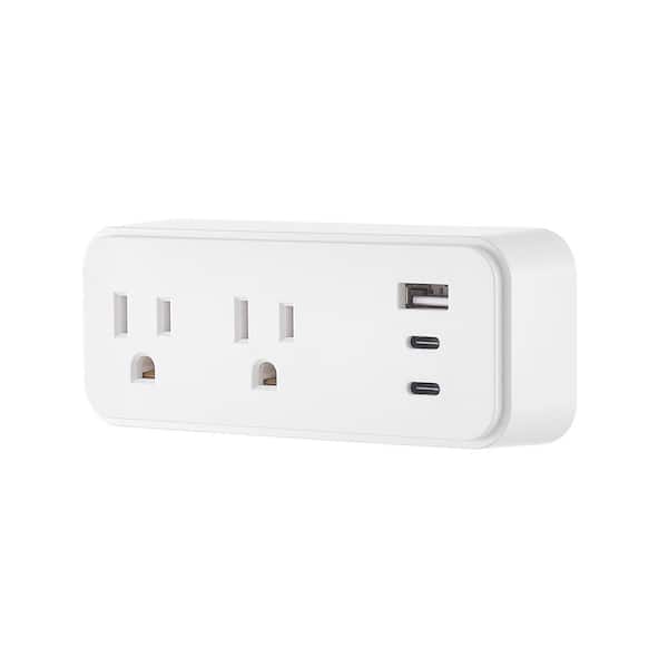 2 Grounded-Outlet with 3 USB Adapter