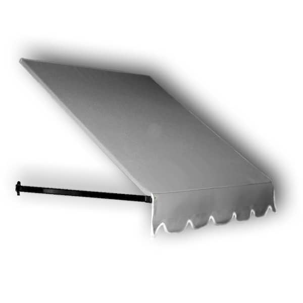 AWNTECH 4.38 ft. Wide Dallas Retro Window/Entry Fixed Awning (44 in. H x 24 in. D) Gray