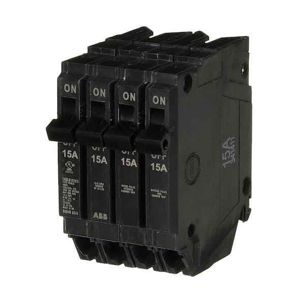 2-15 Amp Single-Pole 1-15 Amp Double-Pole Quad 120/240-Volts Circuit Breaker (THQLQ151515A)