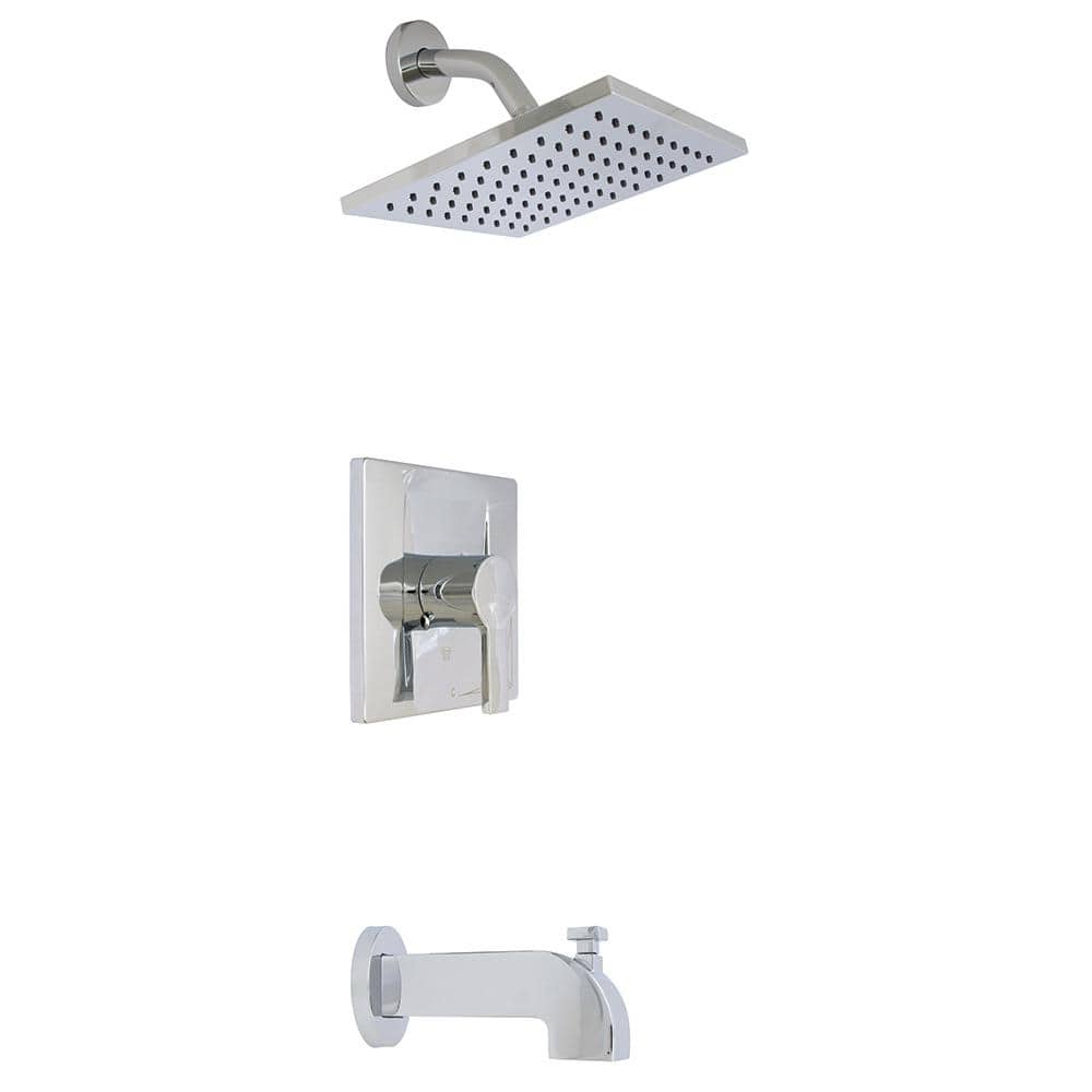 Premier Westwind Single-Handle 1-Spray Tub and Shower Faucet in Chrome (Valve Included), Grey -  3585648