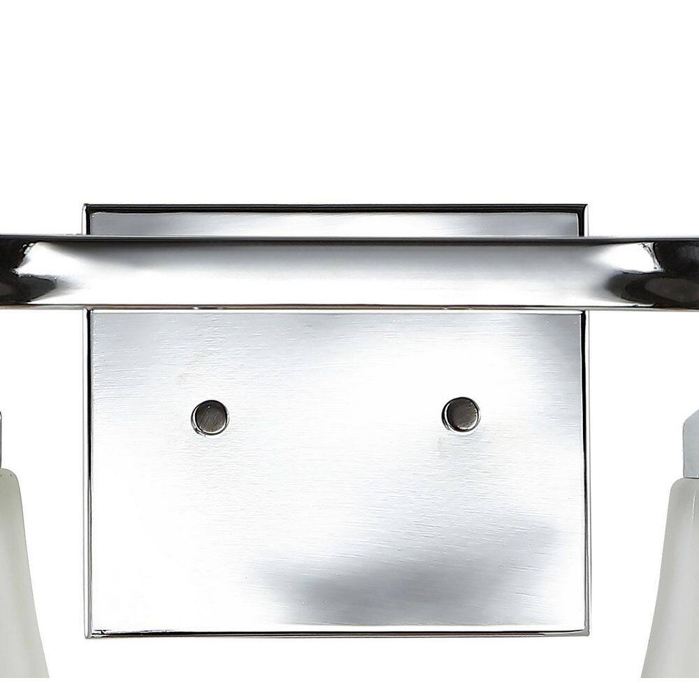 Staunton Chrome 2-Light LED Vanity Light with Glass Shades