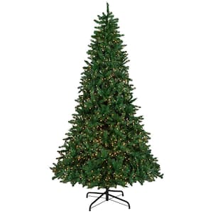 9 ft. Pre-Lit Twin Falls Pine Artificial Christmas Tree Clear Lights
