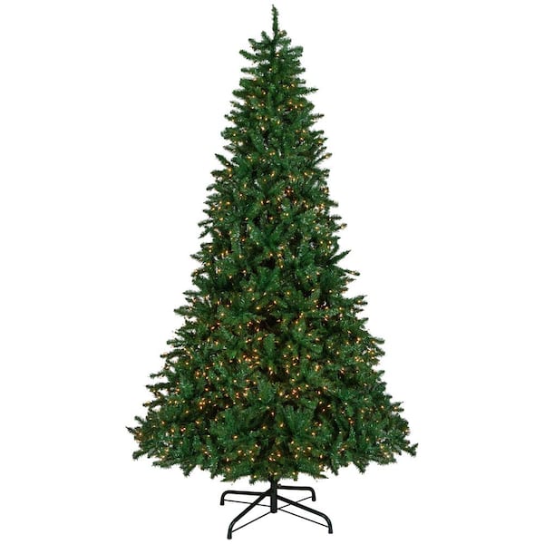 Northlight 9 ft. Pre-Lit Twin Falls Pine Artificial Christmas Tree Clear Lights