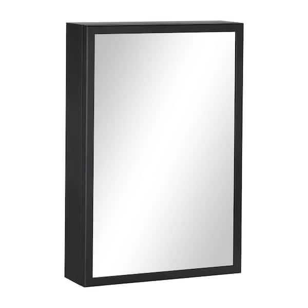15.75 in. W x 23.50 in. H Rectangular Stainless Steel Medicine Cabinet with Mirror, Mirror Cabinet with Shelf