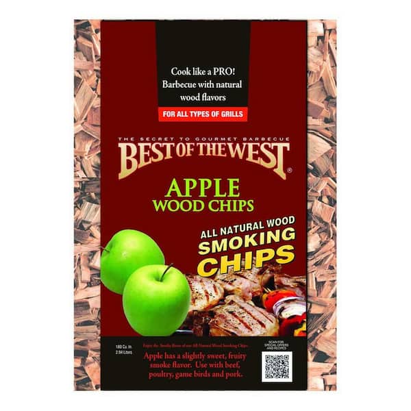 Unbranded All Natural Barbecue Apple Wood Smoking Chips, 180 cub. in.