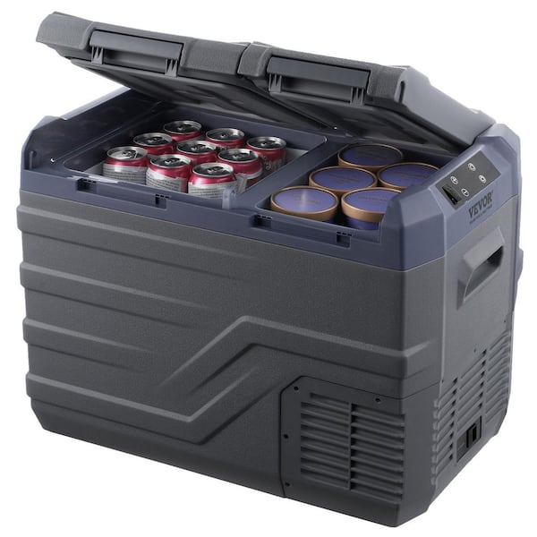 Car Refrigerator 12-Volt Car Refrigerator Fridge 33 qt./32 L Dual Zone Portable Freezer -4°F-68°F Adjustable Range