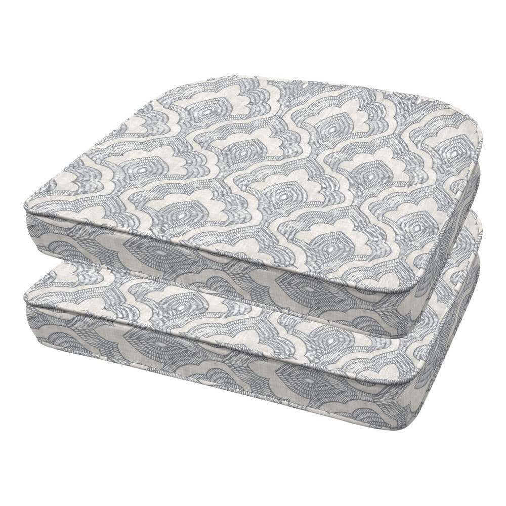 Revello Linen Rounded Outdoor Seat Cushion (2-Pack)
