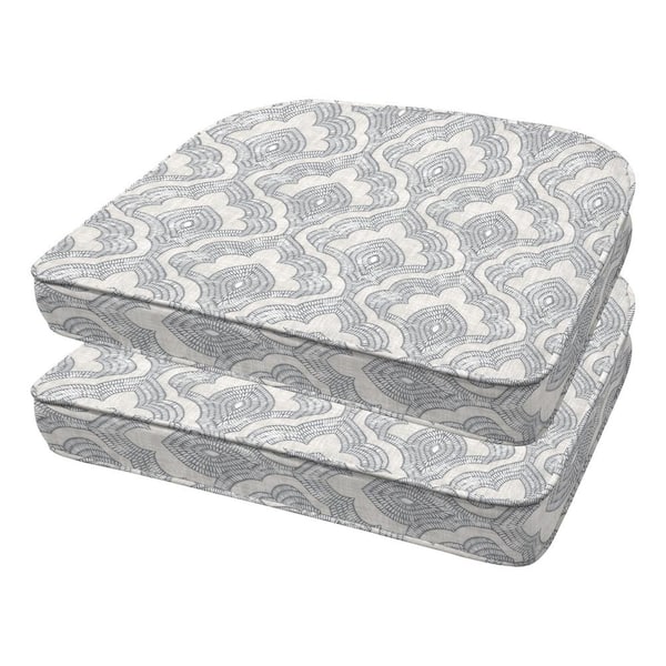 Honeycomb Revello Linen Rounded Outdoor Seat Cushion (2-Pack)