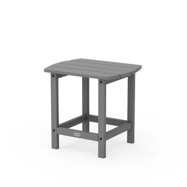 POLYWOOD Seabrook 18 in. Side Table in Slate Grey OST18-GY - The