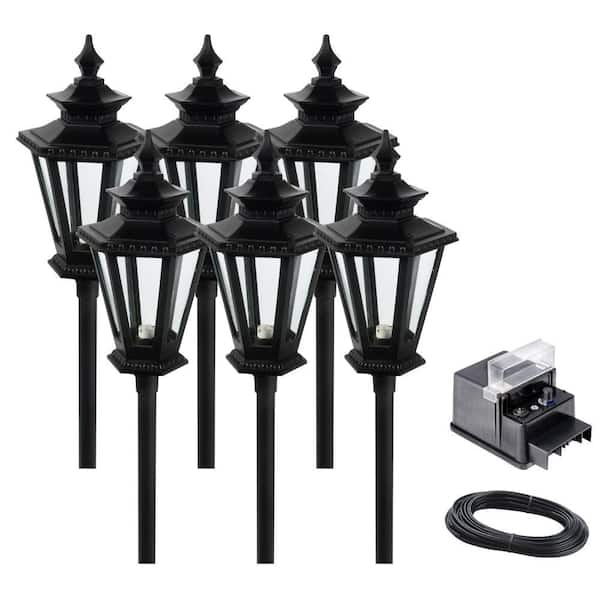 Hampton Bay Cast 6 Sided Path Light (6-Pack )-DISCONTINUED