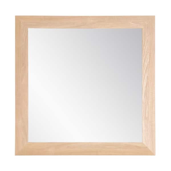 BrandtWorks Medium Square Brown Modern Mirror (32 in. H x 32 in. W)