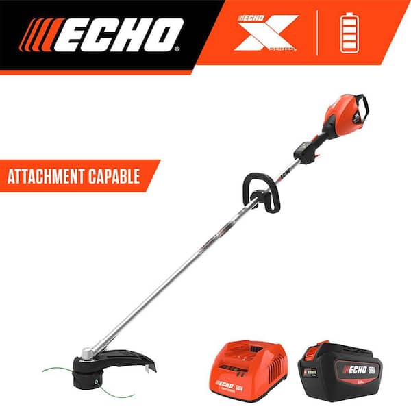 56V X Series Cordless Battery Attachment Capable 17 in. Swath String Trimmer w/ 5.0Ah Battery and Rapid Charger
