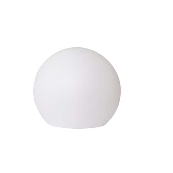 ORE International 12 in. White Multicolor Outdoor Globe Flat Bottom Lamp