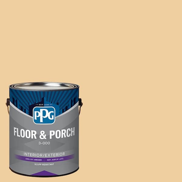 1 gal. PPG1207-4 Toffee Crunch Satin Interior/Exterior Floor and Porch Paint