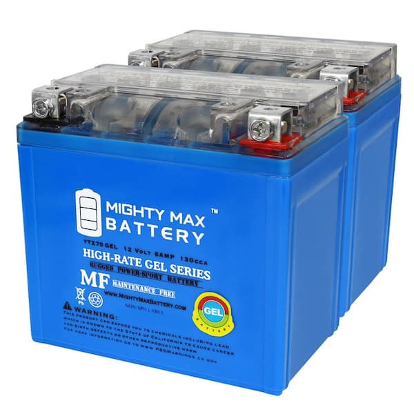 MIGHTY MAX BATTERY YTZ7SGEL 12V 6AH GEL Replacement Battery compatible with Yamaha XT250 Serow 05-13 - 2 Pack