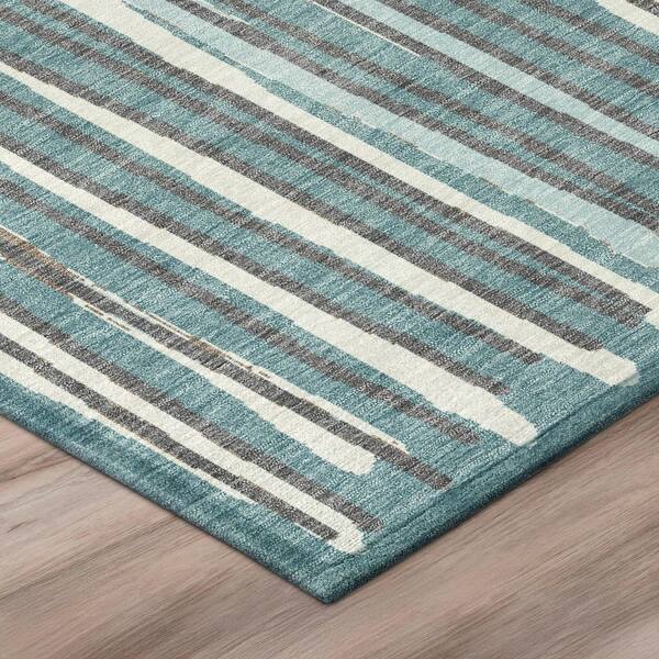 Chantille Machine Washable Indoor/Outdoor Abstract ACN3045 Teal 5 ft. x 7 ft. 6 in. Area Rug