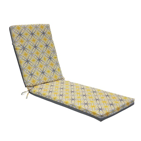 OUTDOOR DECOR BY COMMONWEALTH Sunny Citrus Outdoor Cushion Lounger in Multi 22 x 71 - Includes 1-Lounger Cushion