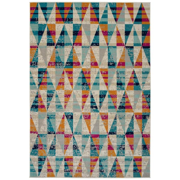 Kaleen Legata Collection Multi 7'10" x 10' Rectangle Residential Indoor-Outdoor Area Rug