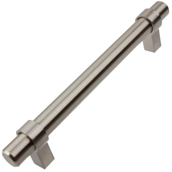 GlideRite 5 in. Center-to-Center Solid Stainless Steel Finish Euro Style Cabinet Bar Pulls (10-Pack)