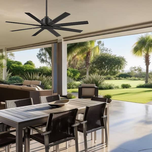 Xtreme H2O 52 in. Indoor/Outdoor Black Ceiling Fan with 6-Speed Remote Control