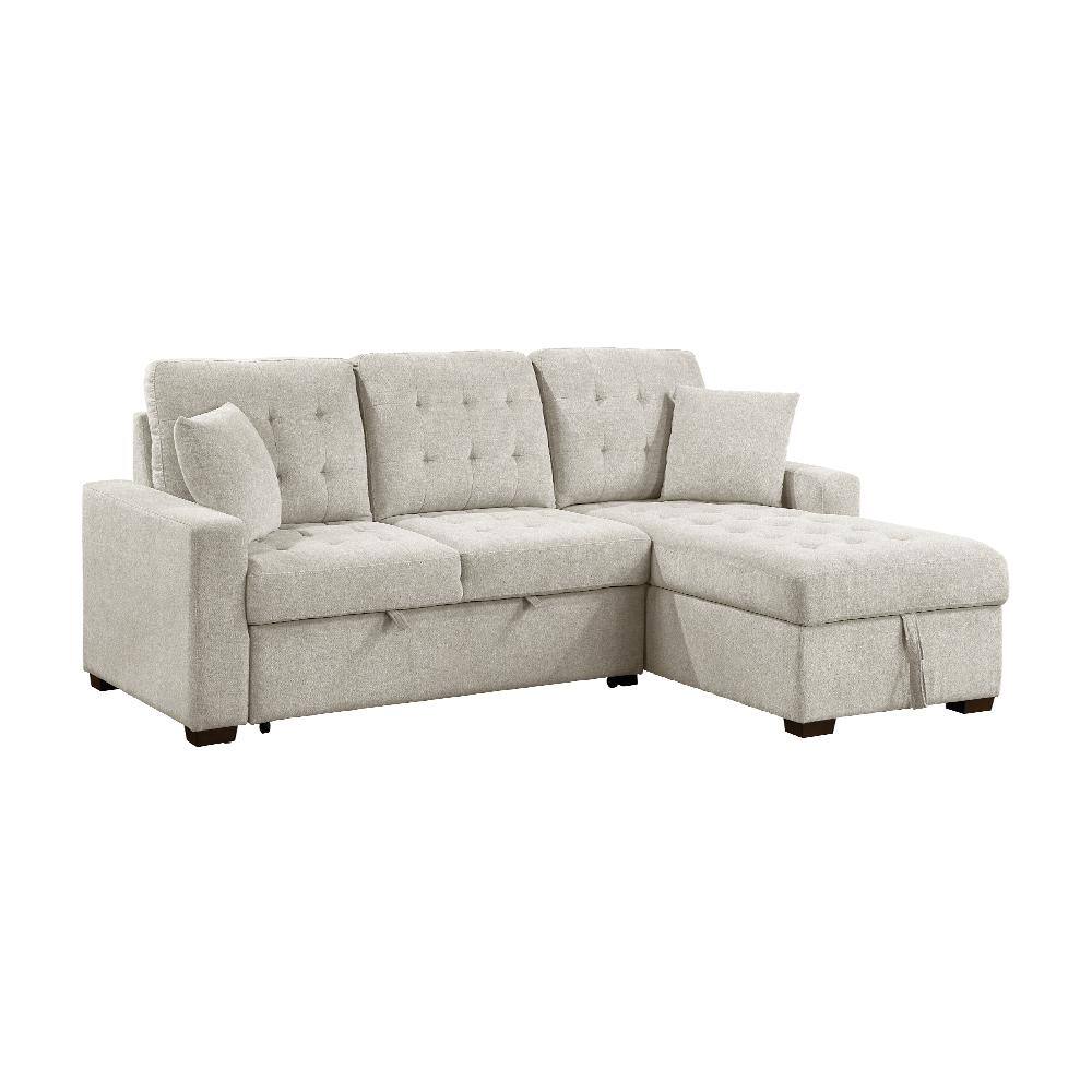 Rupert 86 in. Straight Arm 2-Piece Fabric Sectional Sofa with Right Chaise,