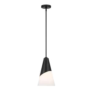 00633779095108, Brian Patrick Flynn Tori 1-Light Matte Black Pendant-Light