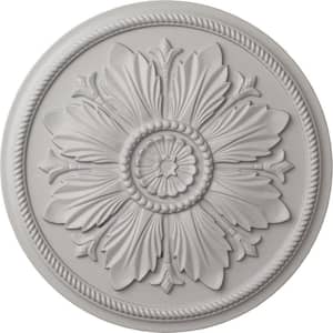 23-5/8 in. x 1-1/2 in. Kaya Urethane Ceiling Medallion (Fits Canopies upto 5-1/4 in.), Ultra Pure White