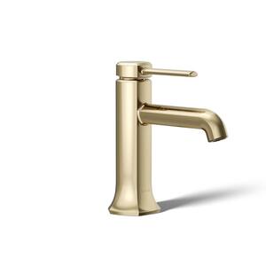 Occasion Single Handle Single Hole Bathroom Faucet 1.2 GPM in Vibrant French Gold