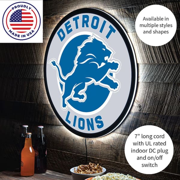 Detroit Lions Swag Lamp For Man Cave or Bar