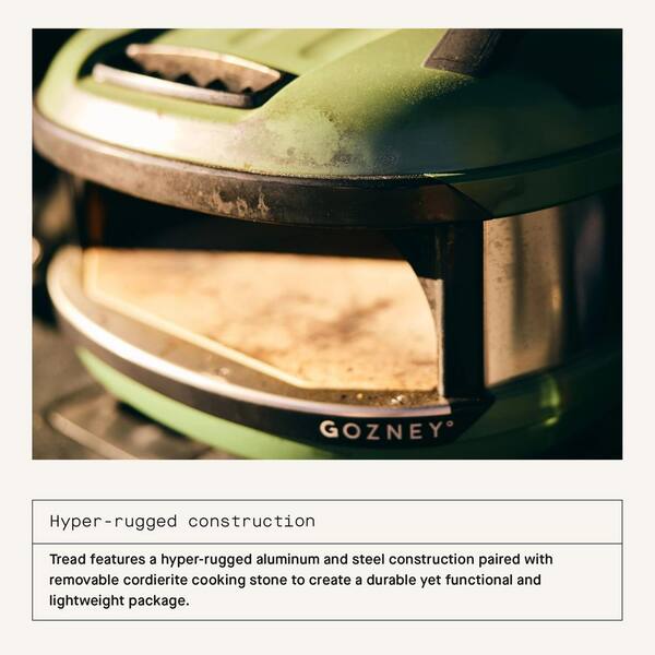 GOZNEY Tread Propane Outdoor Pizza Oven in Olive GTPOLUS1225 - The