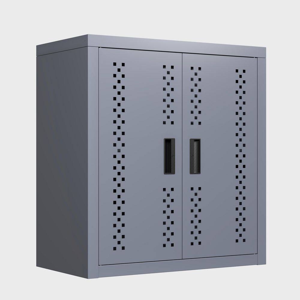Metal 25.98 in. W x 27.95 in. D x 13.77 in. H Bathroom Storage Wall Cabinet in Gray with Door price history on PriceWatchPro