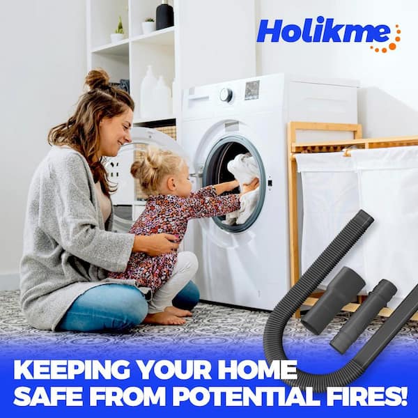 Adrinfly Dryer Vent Cleaner Kit Vacuum Hose Attachment Brush, Lint