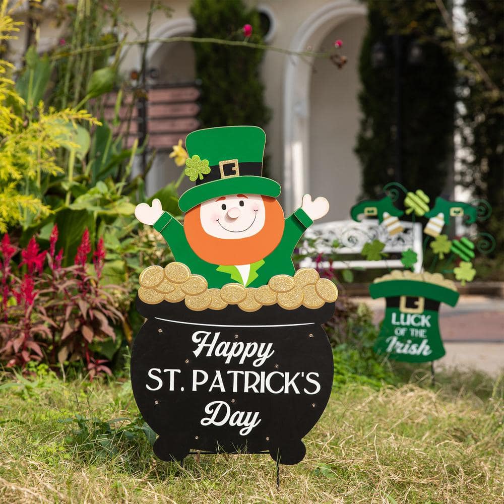 Saint Patricks Day Decorations Easter Crafts for Toddlers 2-4 Years St St  Hanger Hanging Decoration Decoration Leprechaun Figures Pot Signs Day  Cutouts Day Patrick's Party Gold Wall Saint Doo 