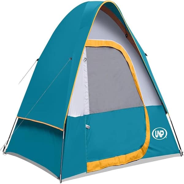 4-Person Ocean Blue Portable Dome Tent