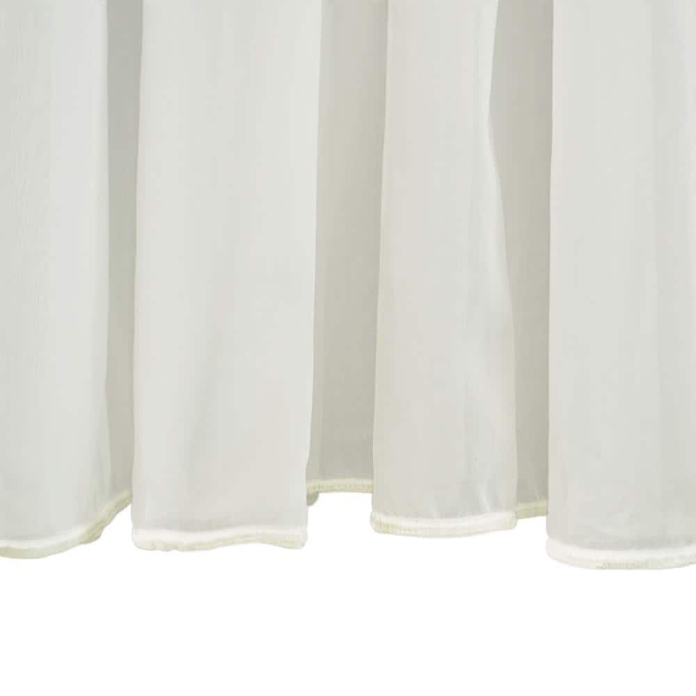 Extra Long White Sheer Polyester Rod Pocket Drapes