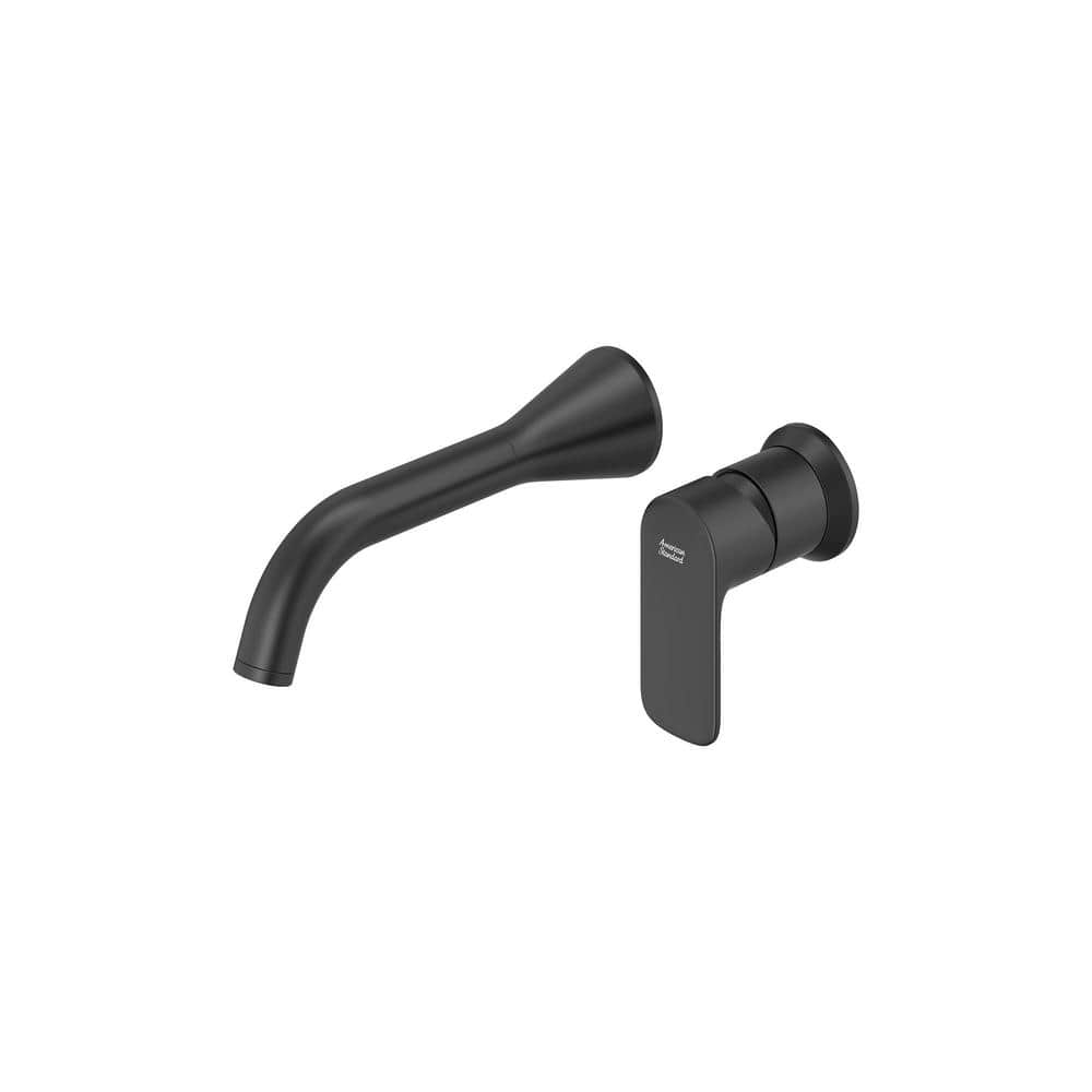 Matte Black Metal Wall-Mount Bathroom Faucet