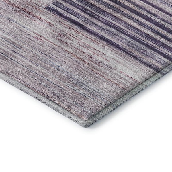 Mayfield Premium Machine Washable Abstract AMF2149 Plum 9 ft. x 12 ft. Area Rug