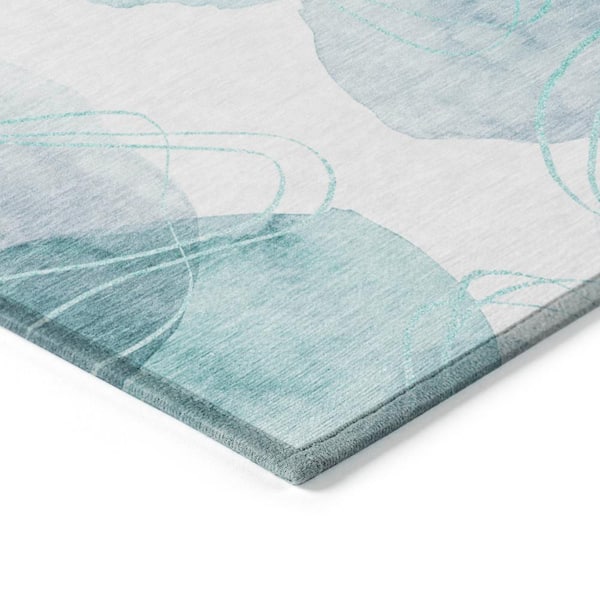 Chantille ACN544 Teal 10 ft. x 14 ft. Machine Washable Indoor/Outdoor Geometric Area Rug