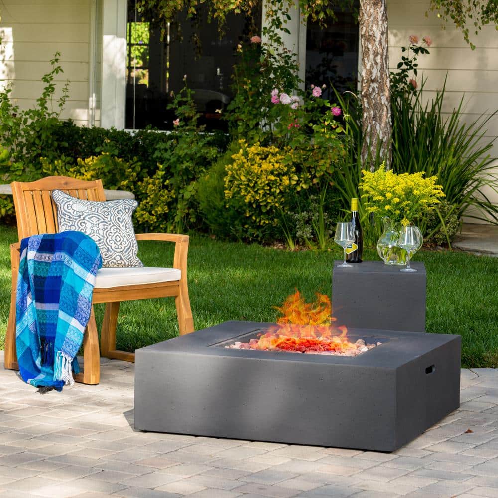 Square Outdoor Gas Fire Pit Table, Frontgate Fire Pit Cover