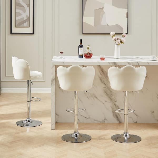 Luxury Velvet Bar Stools Set Of Velvet Swivel Bar Stools