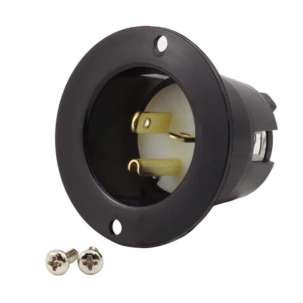 20-Amp 125-Volt NEMA 5-20P Flanged Power Input Inlet