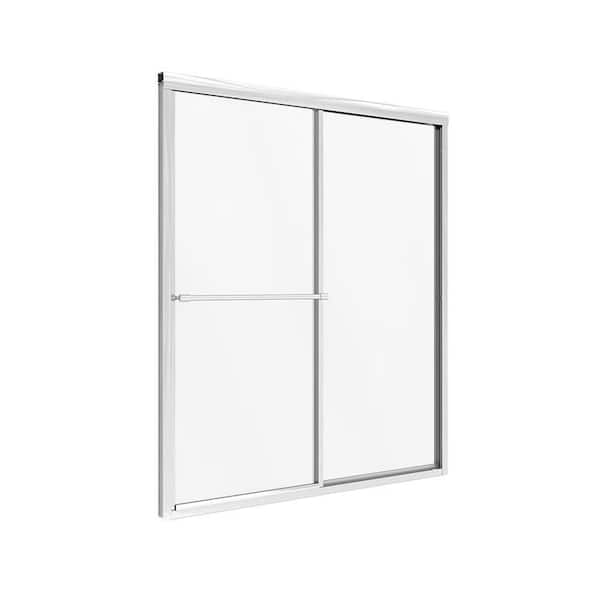 CRAFT + MAIN Tides 40 in. to 44 in. x 70 in. Framed Sliding Bypass Shower Door in Silver and Clear Glass