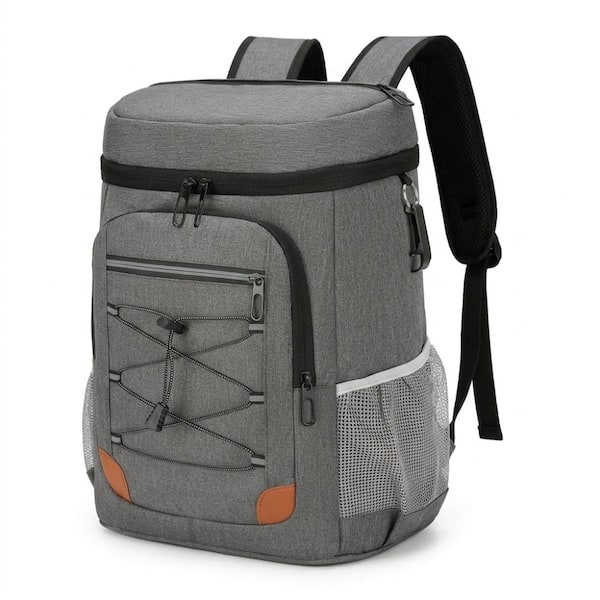 Portable Insulated Cooler Picnic Backpack Dark gray, 36 Cans Leak Proof Waterproof Cooler Bag Camping Hiking Picnic