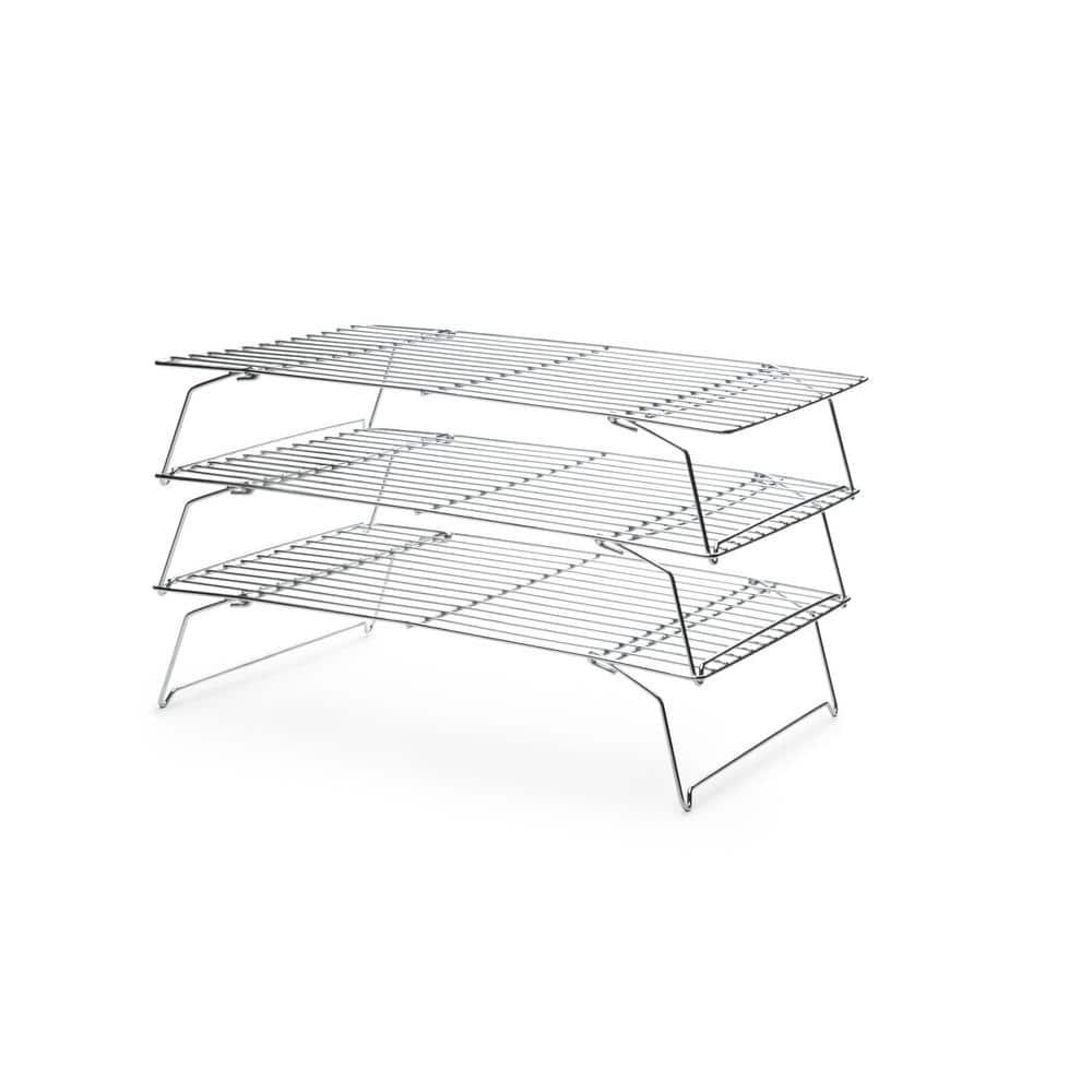 Fox Run Stackable Cooling Rack, Silver, Outdoor Kitchen, 3-Piece Set 4698 - The Home Depot