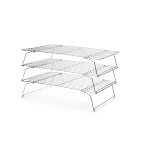 Stackable Cooling Rack, Silver, Outdoor Kitchen, 3-Piece Set