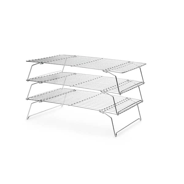 Stackable Cooling Rack, Silver, Outdoor Kitchen, 3-Piece Set